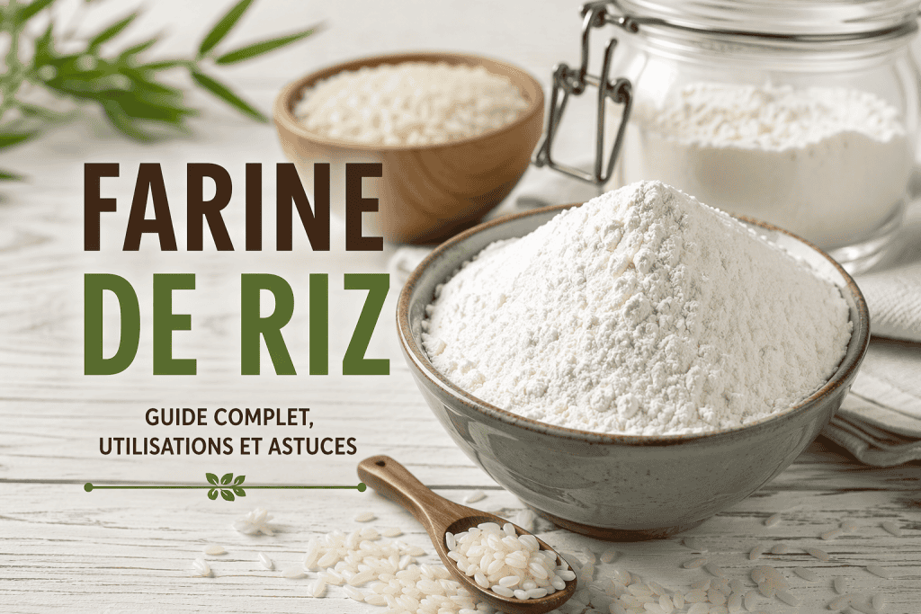 farine de riz dans un bol